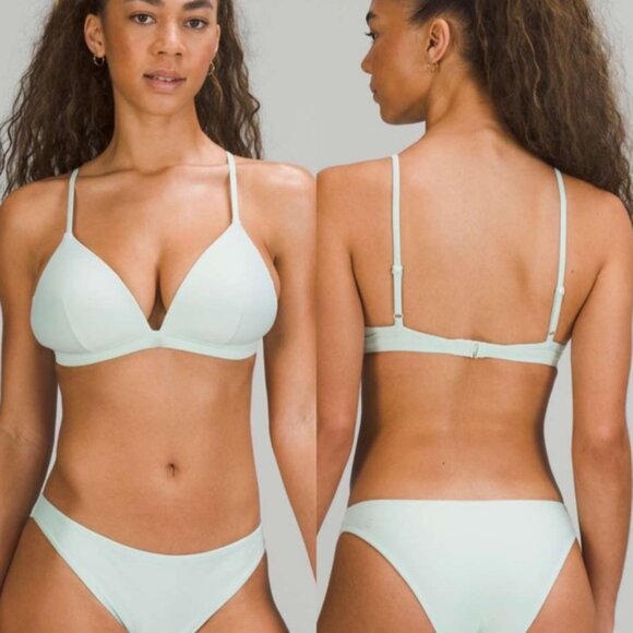 Lululemon Waterside Swim Top D Cup Delicate Mint Green NWT - Picture 1 of 7